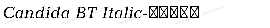 Candida BT Italic字体转换